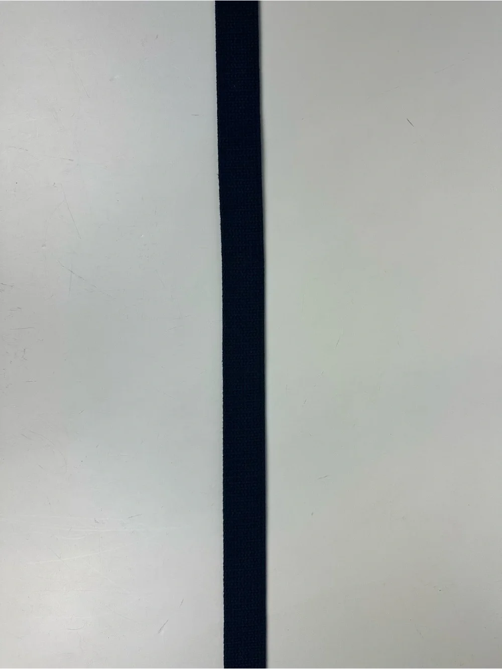 Navy Embroidered Boat Belt with Brown Leather Trim